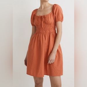 Madewell tie front mini dress - M